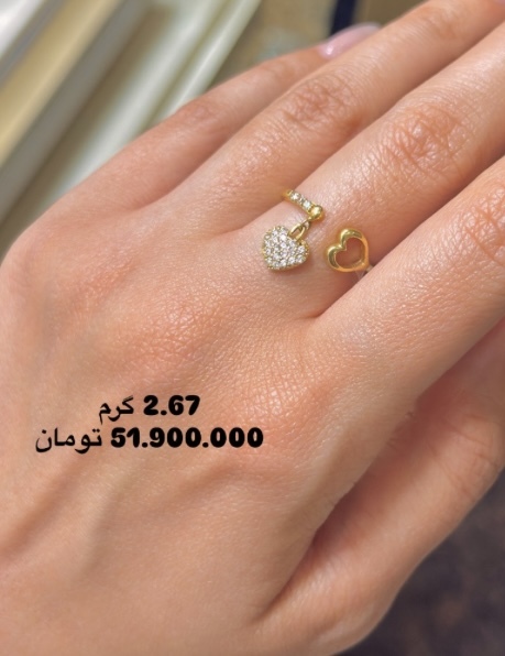 انگشتر مینیمال قلبی کم اجرت بدون سود و مالیات