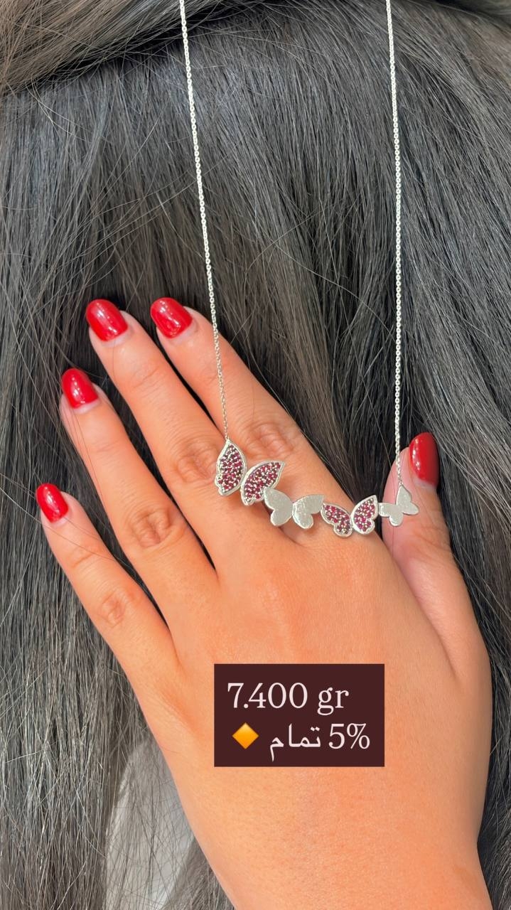  گردنبند پروانه ۷.۶۰۰ گرم کم اجرت بدون سود و مالیات 
