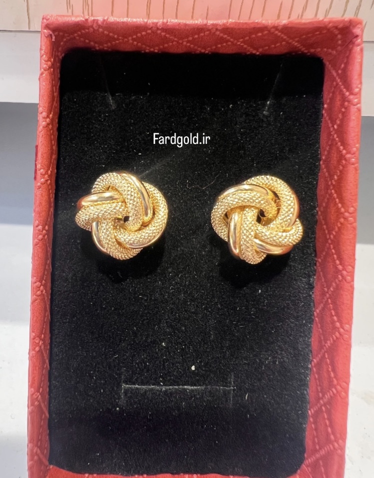 گوشواره طلا مدل گره طلای 18 عیار کد X60786