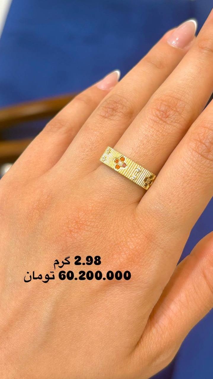 انگشتر ونکلیف ظریف ۲.۹۸۰ گرم کم اجرت بدون سود و مالیات