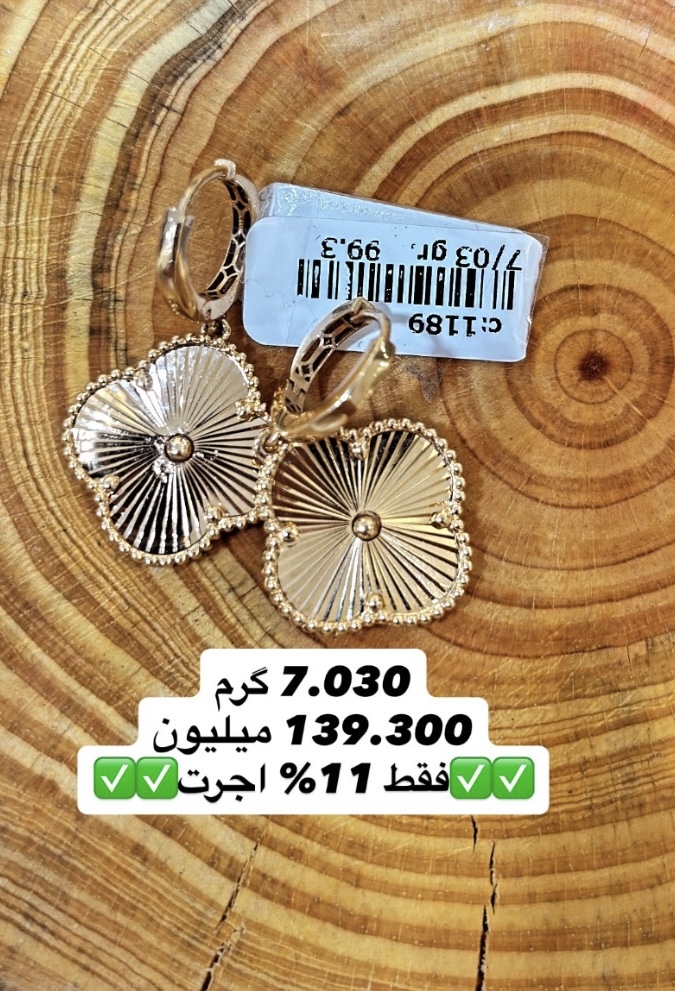 گوشواره ونکلیف زیبا کم اجرت، بدون سود و مالیات