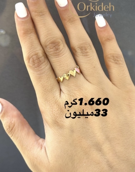 انگشتر مینیمال قلبی کم اجرت بدون سود و مالیات