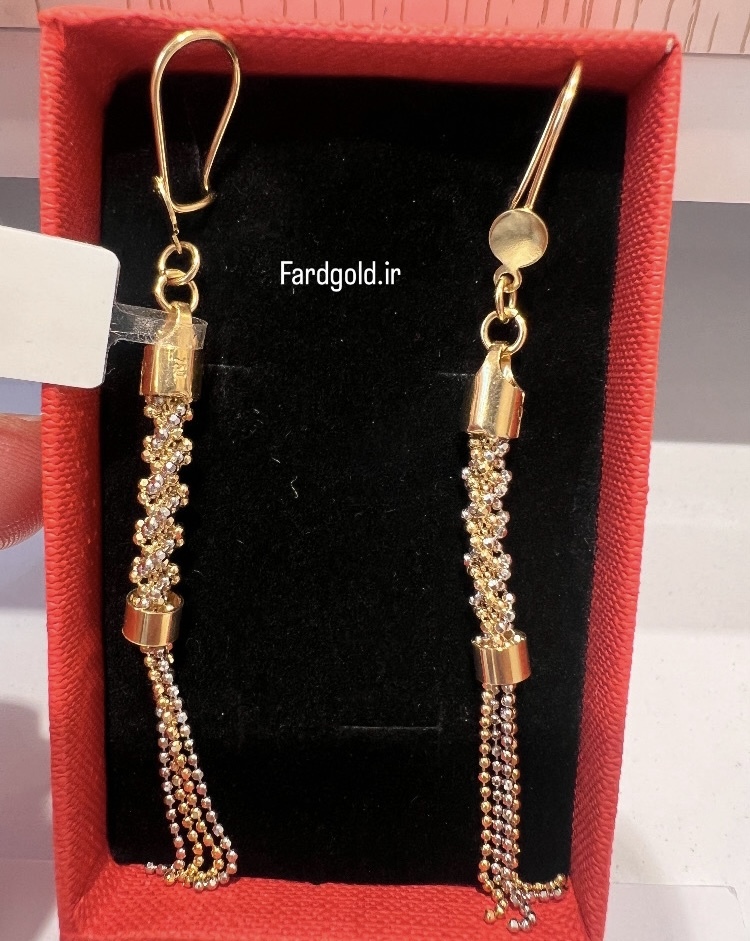  گوشواره طلا خودکاری طلای 18 عیار کد X60721 