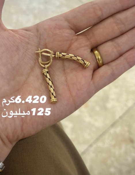 گوشواره طلا استوانه ای کم اجرت بدون سود و مالیات