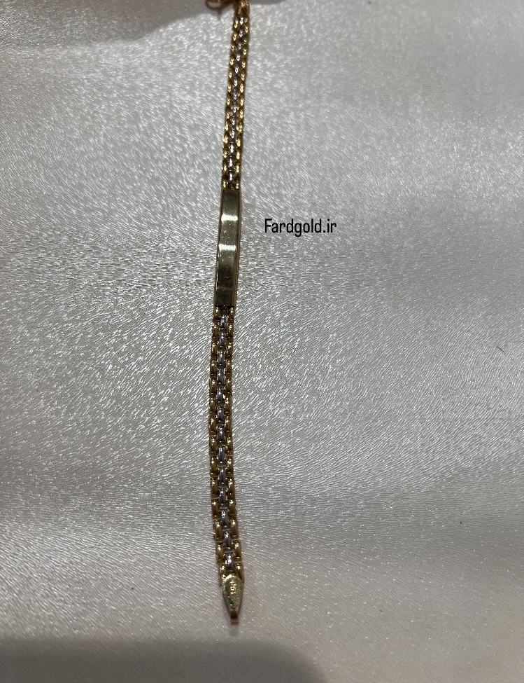  دستبند پلاکدار رولکس دو رنگ 5ساله طلای 18عیار کد X1 60170 