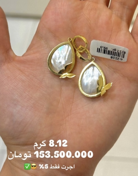 گوشواره پروانه ای کم اجرت بدون سود و مالیات