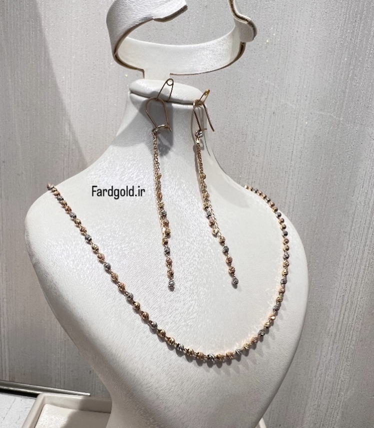 گردن بند و گوشواره طلا البرناردو طلای 18 عیار کد X60738