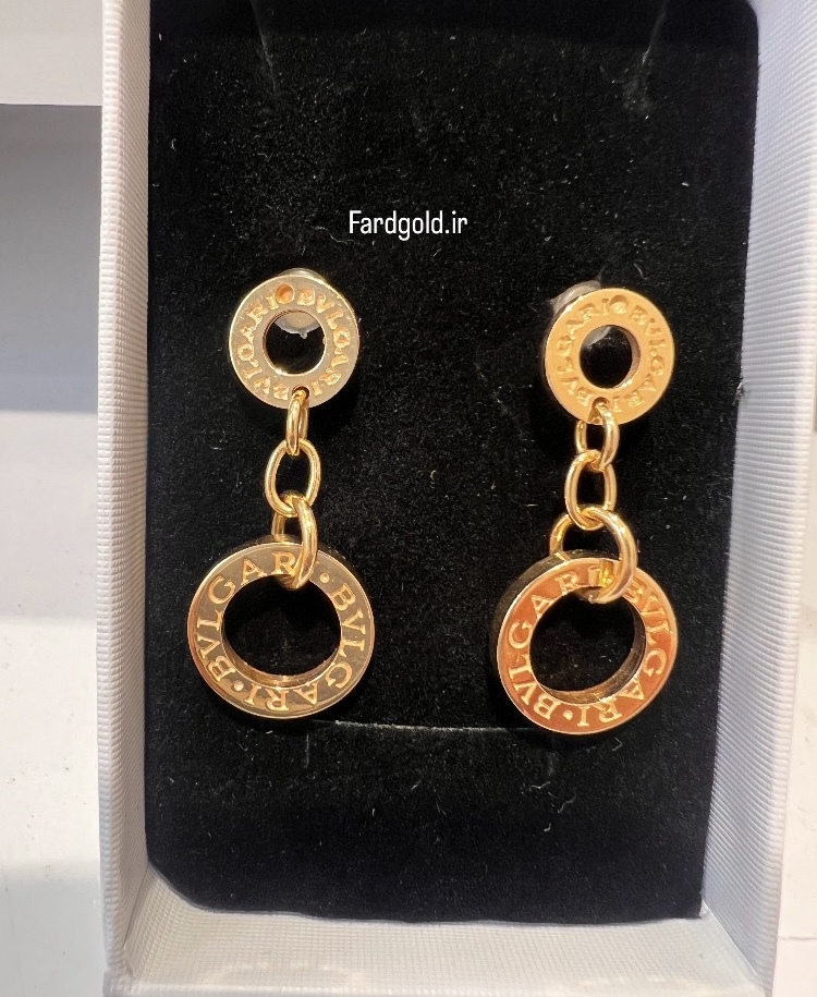  گوشواره طلا میخی بولگاری طلای 18 عیار کد X1 60580 