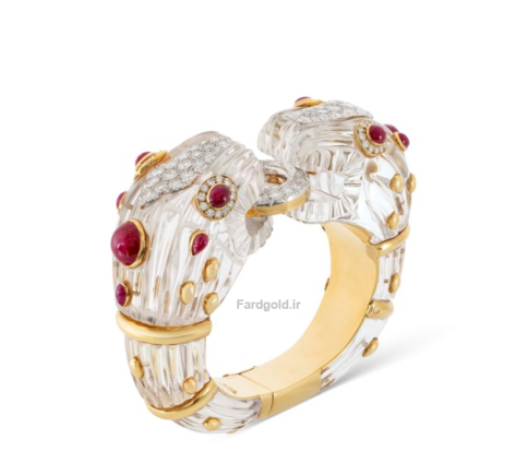 دستبد جواهر مزین به الماس طلای فرد کد چهار