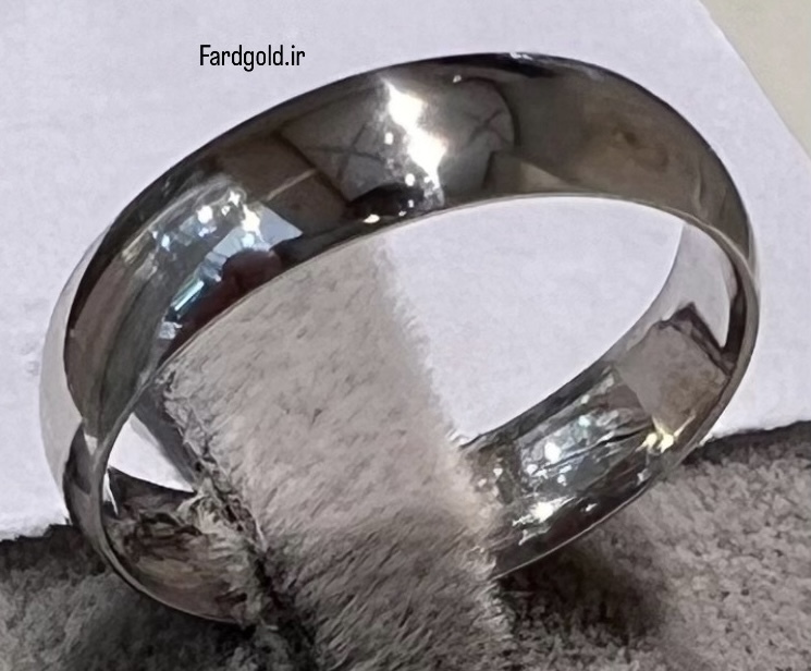 حلقه رینگی دامله رنگ سفید سایز 52 کد X5 60001