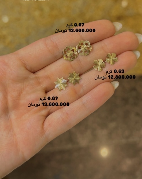 گوشواره مینیمال 0.67 گرمی کم اجرت بدون سود و مالیات