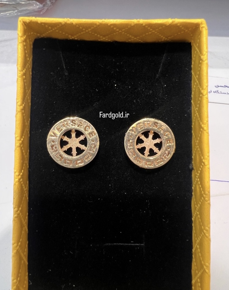 گوشواره طلا میخی ورساچه طلای 18 عیار کد X2 60687