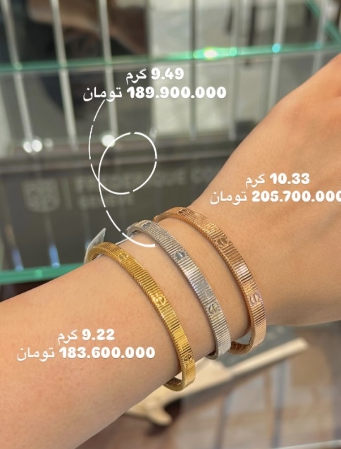 دستبند بنگل آنلیمیتد رزگلد کم اجرت،بدون سود و مالیات