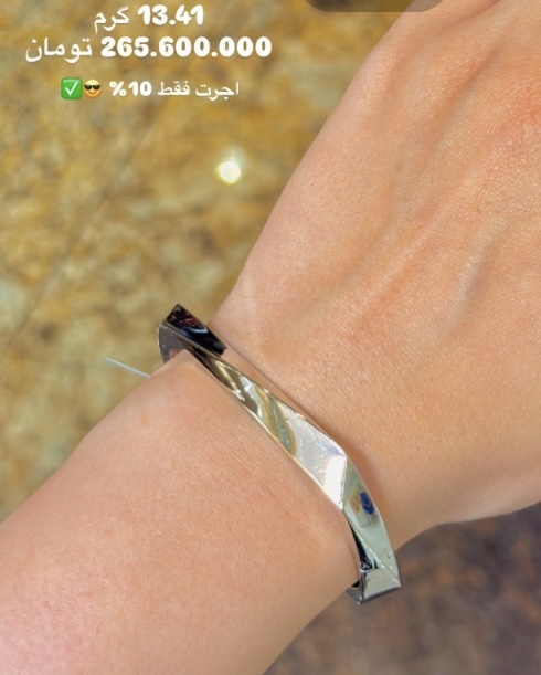 دستبند بنگل سیلور کم اجرت بدون سود و مالیات