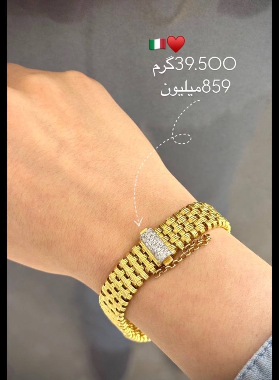 دستبند حصیری ۳۹.۵۰۰ گرم کم اجرت بدون سود و مالیات