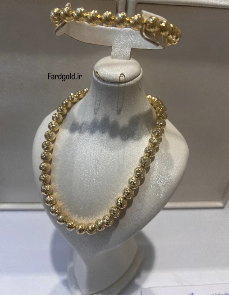 سرویس طلا گوی‌ تراش طلای 18 عیار 