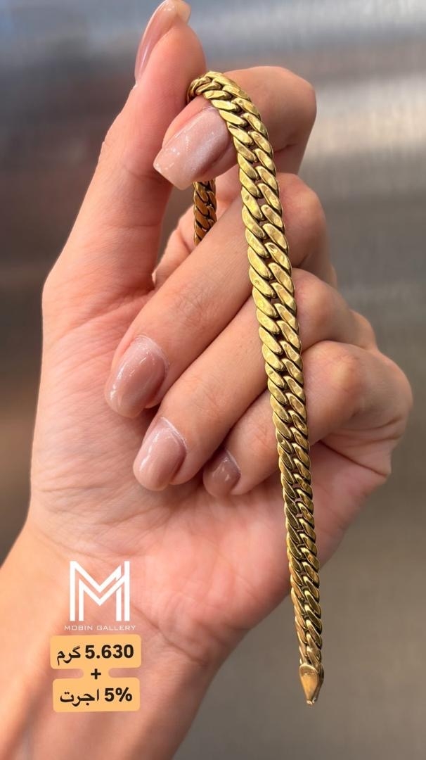  دستبند طلا کارتیه زنانه ۵.۶۳۰ گرم فقط با ۵٪ اجرت بدون سود و مالیات 