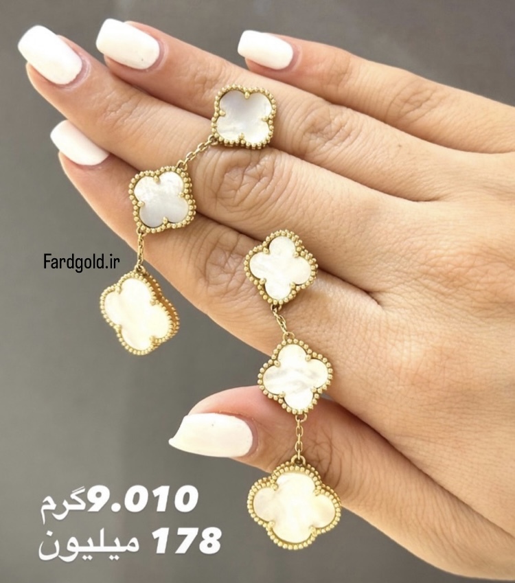  گوشواره طلا سه گل ونکلیف جدید کم اجرت، بدون سود و مالیات 